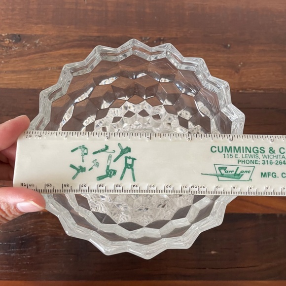 VINTAGE "Birthday" Dessert Dish, Glass Pedestal Candy Dish 5.5" H x 5" W - Picture 6 of 9